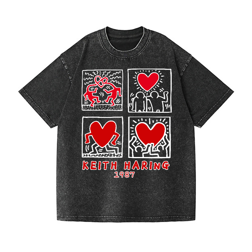 Keith Haring Vintage Wash Japanese Design T-Shirt