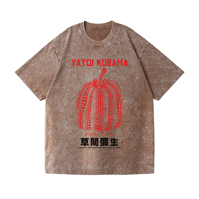 Yayoi Kusama Pumpkin Vintage Wash Japanese Design T-Shirt