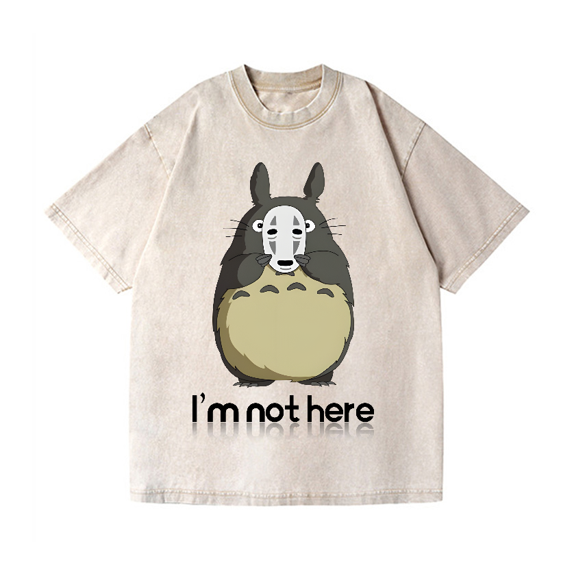 Ghibli Totoro No Face Vintage Wash Japanese Design T-Shirt