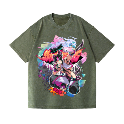 Street Fighter Juri Vintage Wash Japanese Design T-Shirt