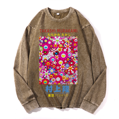 Sunflower TM Vintage Cotton Wash Crewneck Sweatshirt