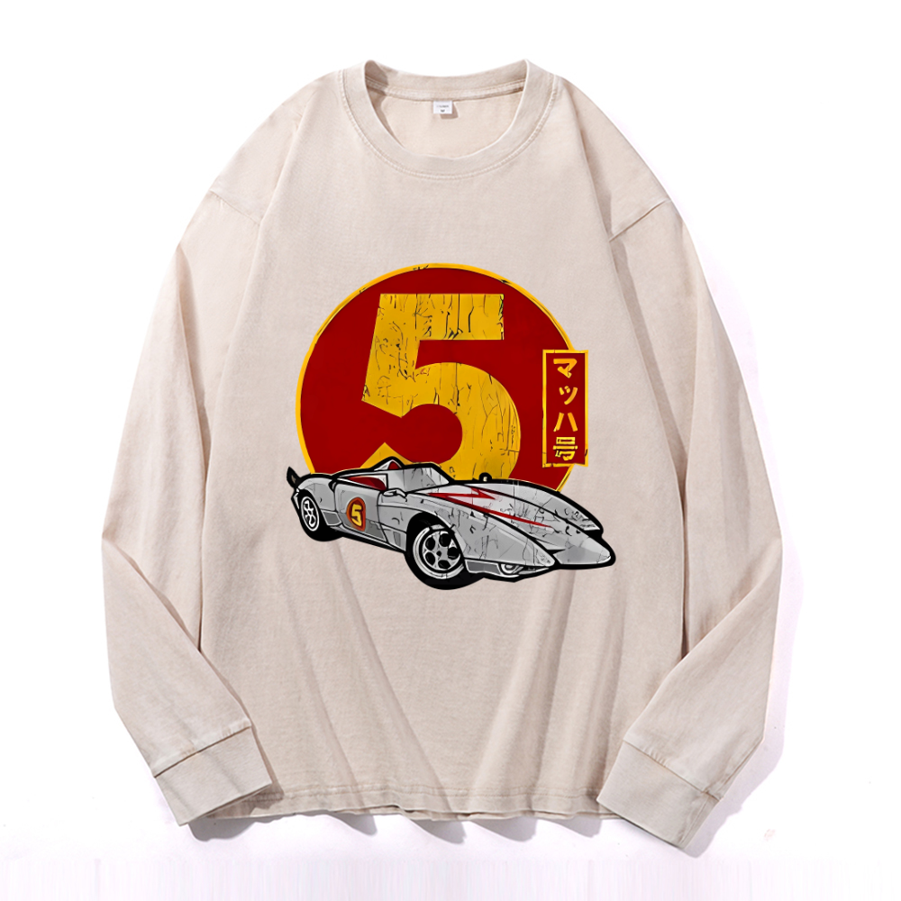 Speed Racer Vintage Cotton Wash Crewneck Sweatshirt