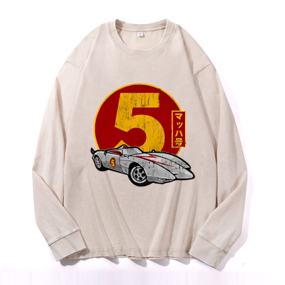 Speed Racer Vintage Cotton Wash Crewneck Sweatshirt