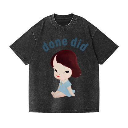 Yoshitomo Nara Vintage Wash Japanese Design T-Shirt