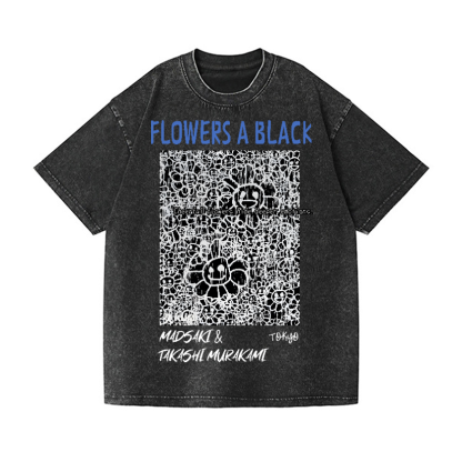 Flower TM Vintage Wash Japanese Design T-Shirt