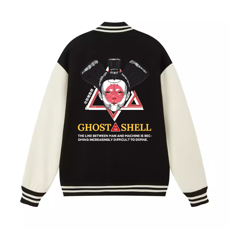 Ghost of the Shell Geisha Vintage Cotton Varsity Jacket