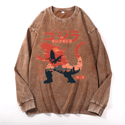 Kaiju Vintage Cotton Wash Crewneck Sweatshirt