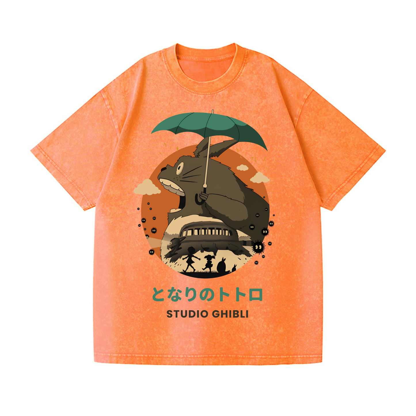 Ghibli Totoro Anime Vintage Wash Japanese Design T-Shirt