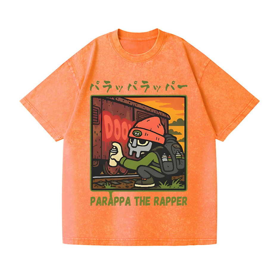 PaRappa the Rapper MF Doom Vintage Wash Japanese Design T-Shirt