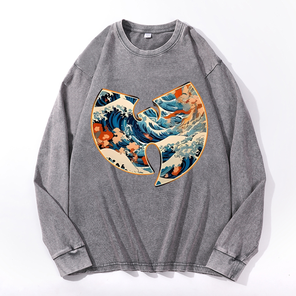 Wu Tang Vintage Cotton Wash Crewneck Sweatshirt