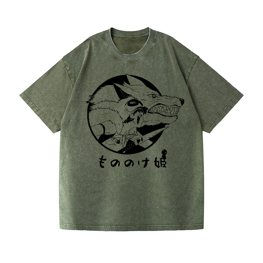 Princess Mononoke Ghibli Vintage Wash Japanese Design T-Shirt
