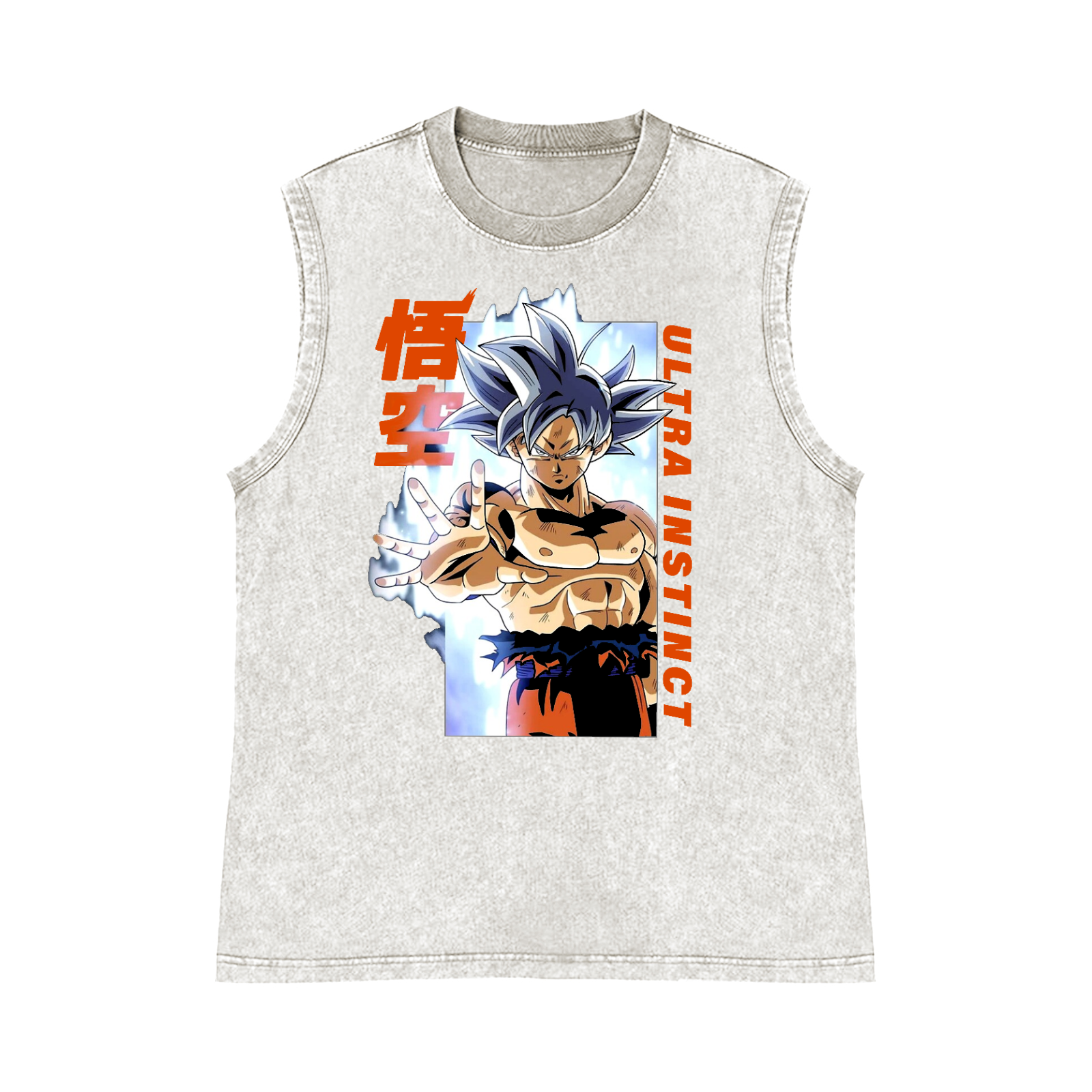 DB Son Goku Pure Cotton Wash-Dyed Sleeveless Tank Top