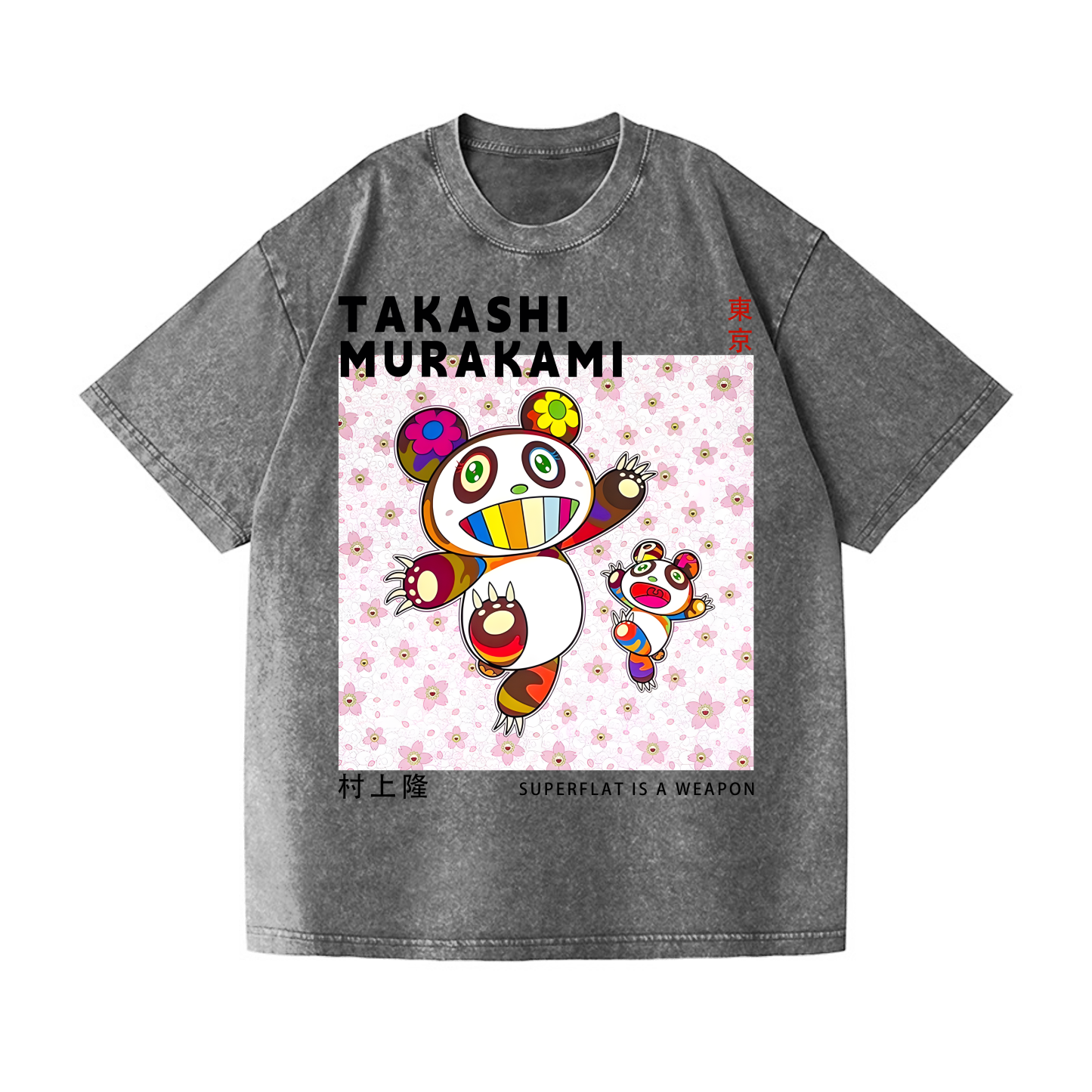 Panda TM Vintage Wash Japanese Design T-Shirt