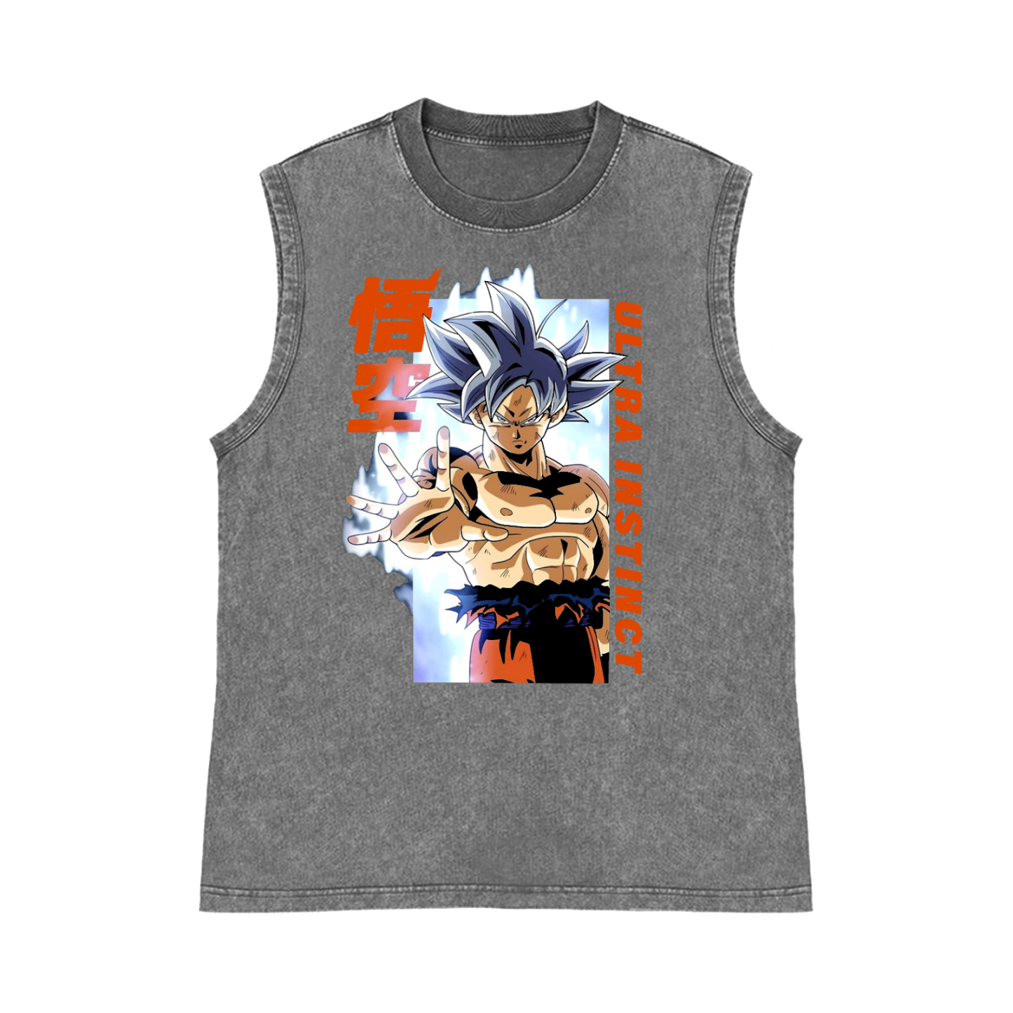 DB Son Goku Pure Cotton Wash-Dyed Sleeveless Tank Top