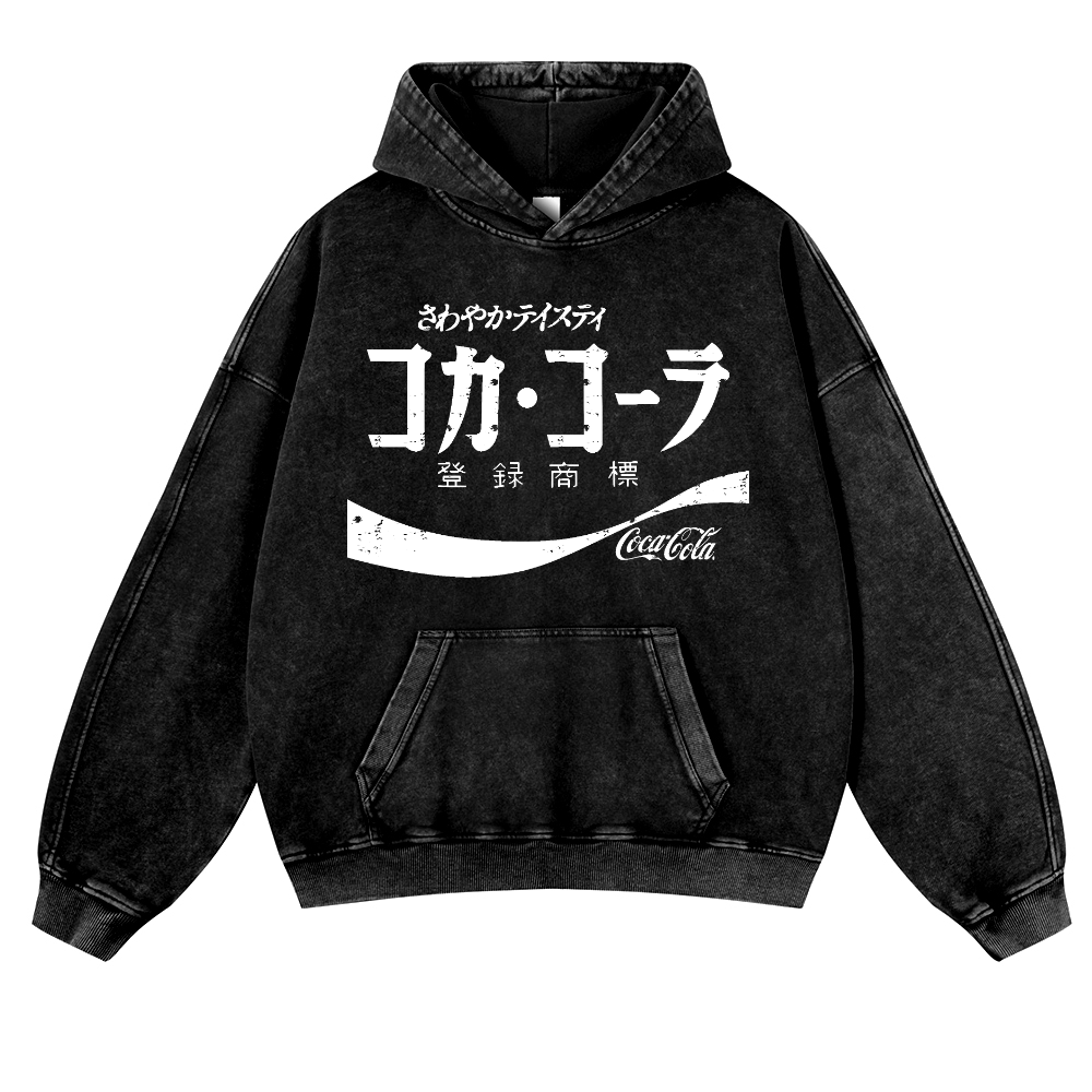 Coca Cola Vintage Washed Thick Cotton Hoodie