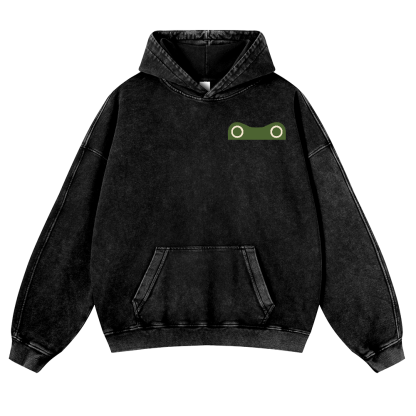 Matsumoto Hoji Frog Vintage Washed Cotton Back Art Hoodie