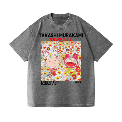 TM Lots Of Fun Kaikai Kiki Vintage Wash Japanese Design T-Shirt