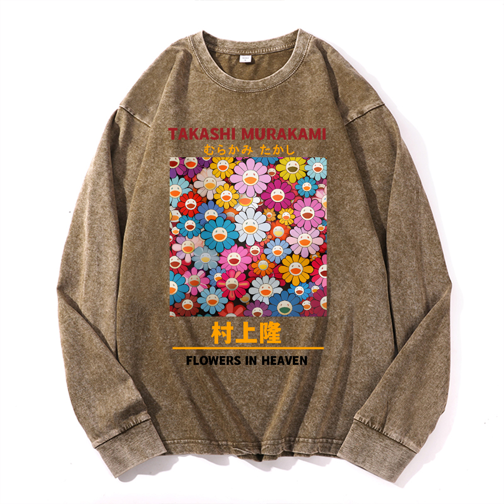 Sunflower TM Vintage Cotton Wash Crewneck Sweatshirt