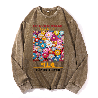Sunflower TM Vintage Cotton Wash Crewneck Sweatshirt