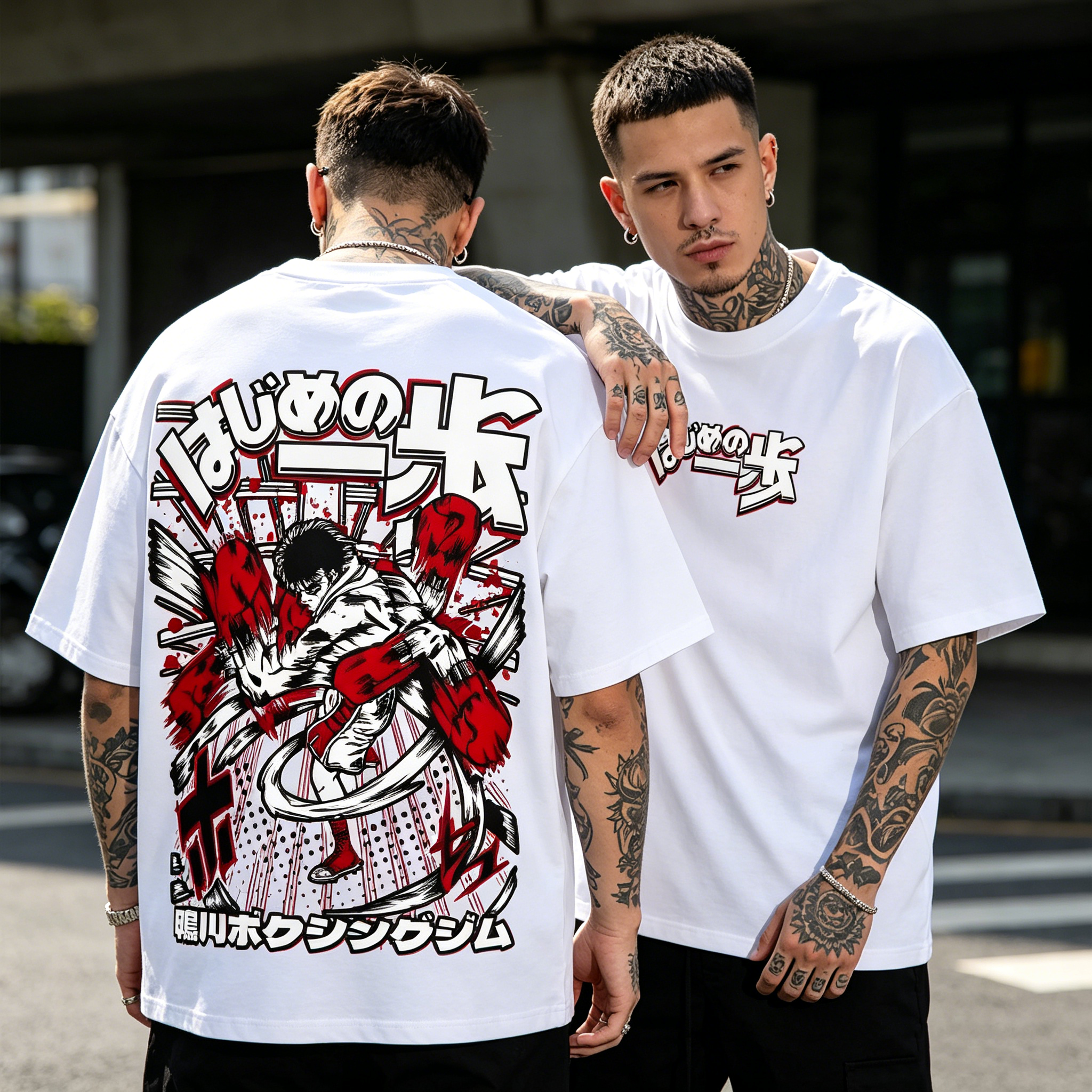 Hajime No Ippo Back Art Cotton Tee