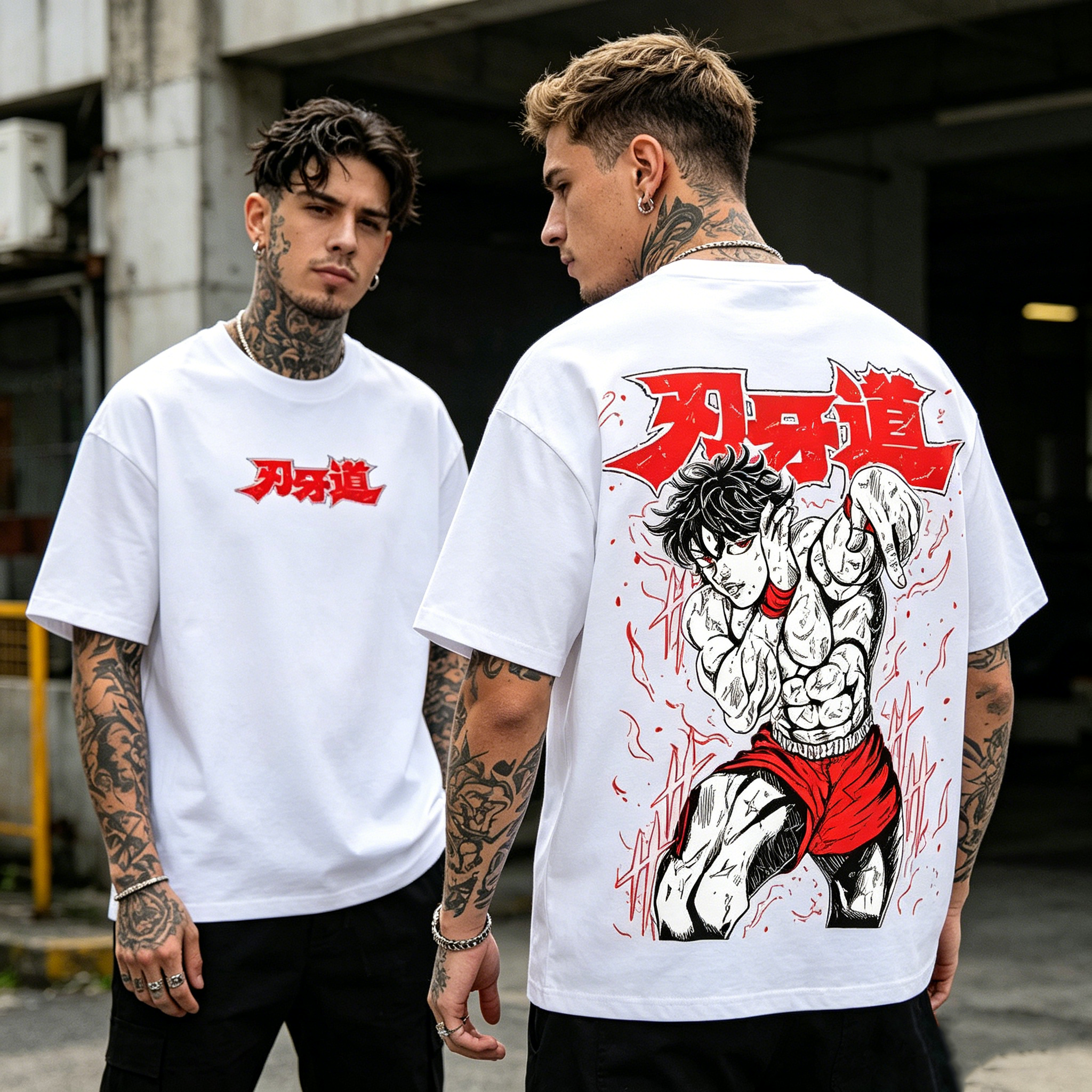Baki the Grappler Back Art Cotton Tee