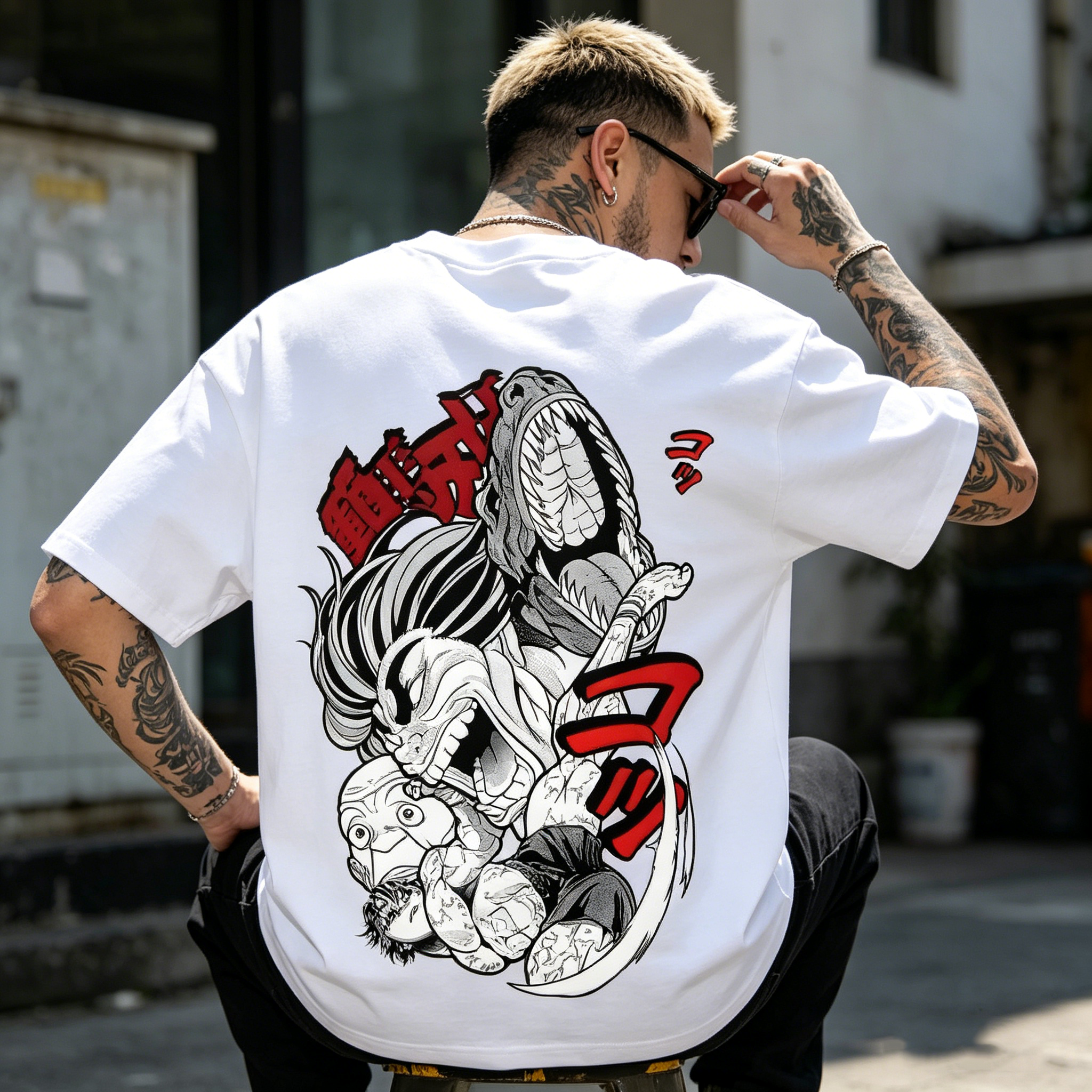 Baki the Grappler Back Art Cotton Tee