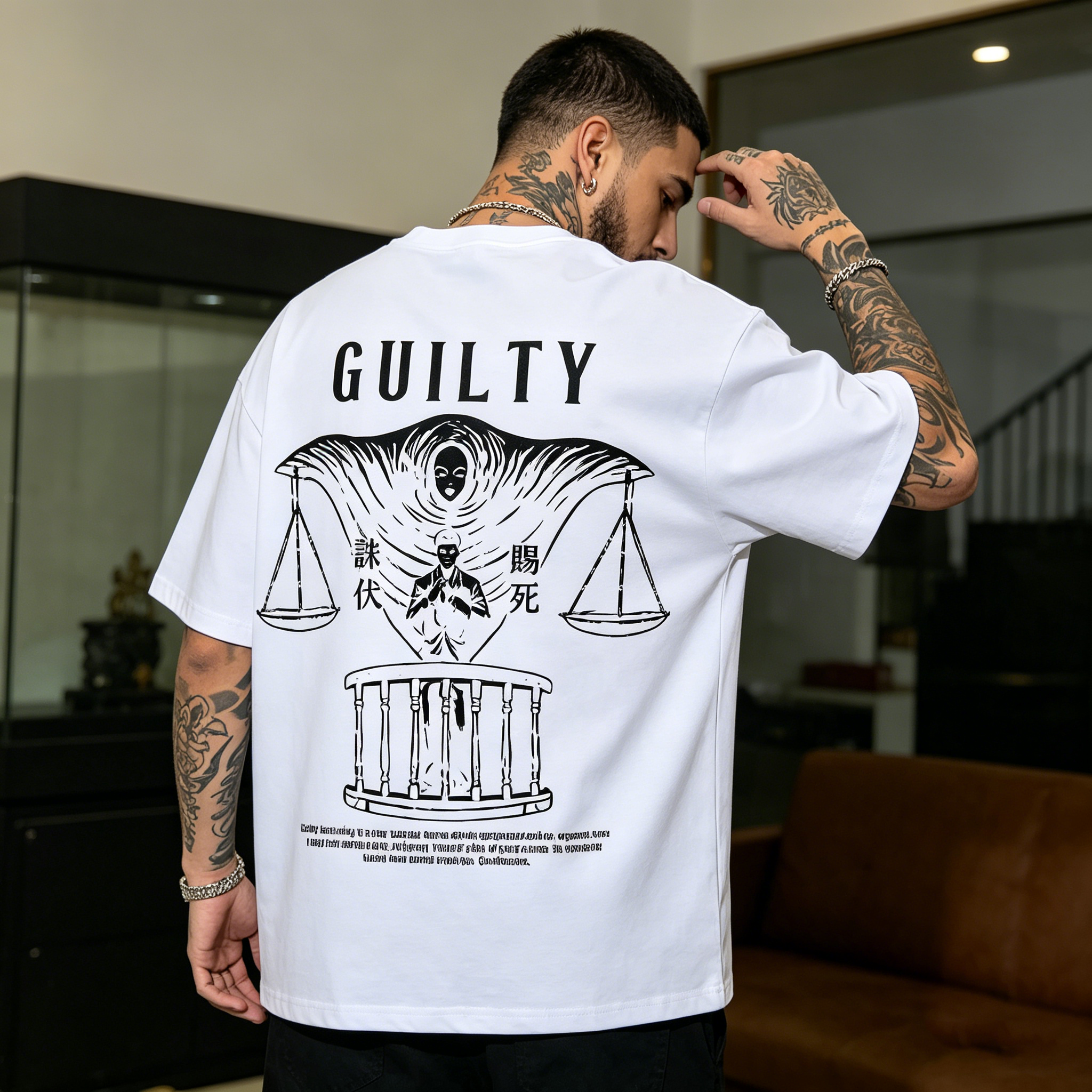 Higuruma Back Art Cotton Tee