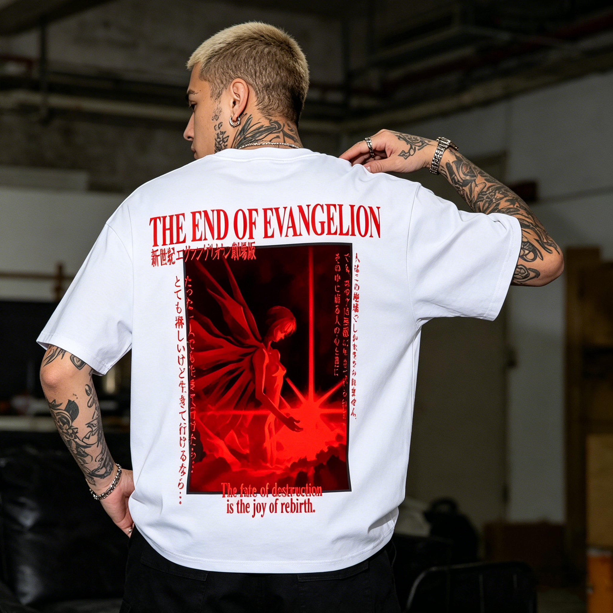 Neon Genesis Evangelion Back Art Cotton Tee
