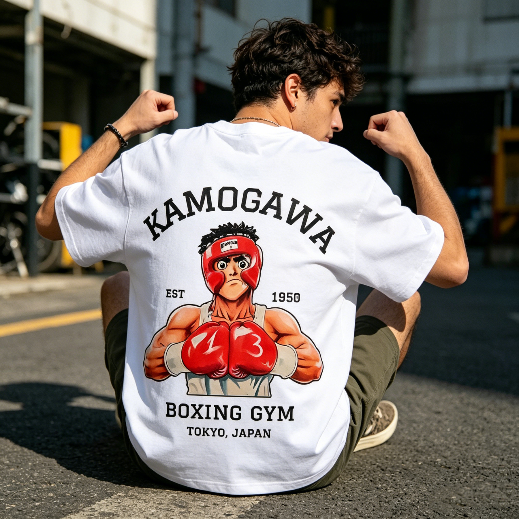 Hajime No Ippo Back Art Cotton Tee
