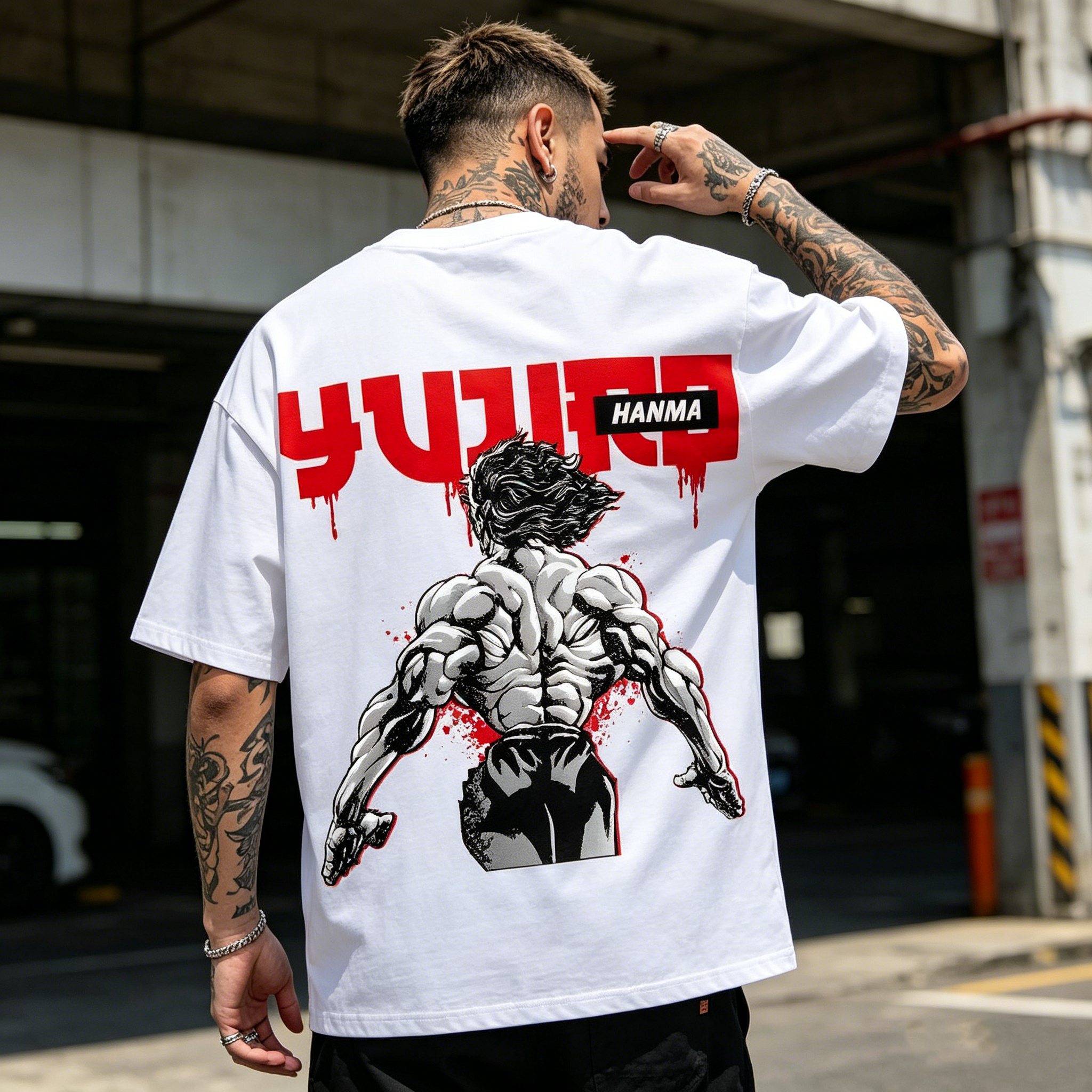 Baki the Grappler Back Art Cotton Tee