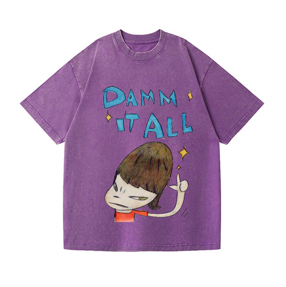 Yoshitomo Nara Vintage Wash Japanese Design T-Shirt