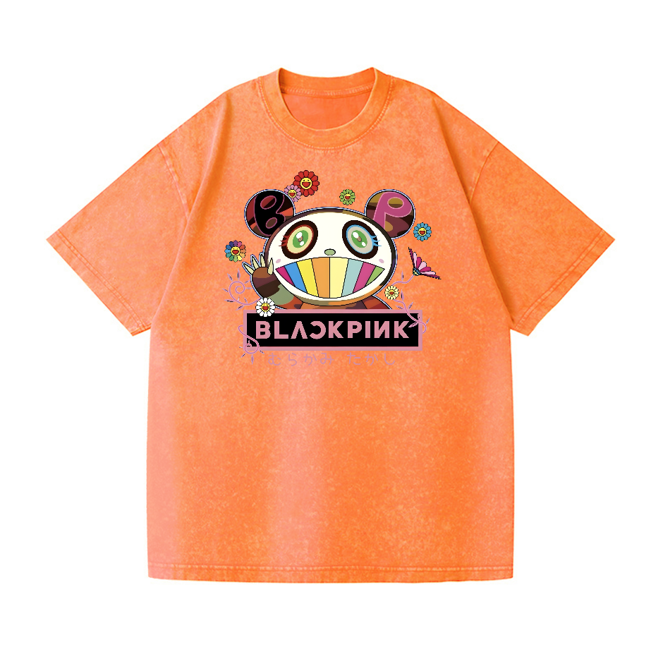 Black Pink TM Vintage Wash Japanese Design T-Shirt