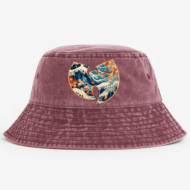 The Great Wave Katsushika Hokusai Vintage 100% Cotton Bucket Hat