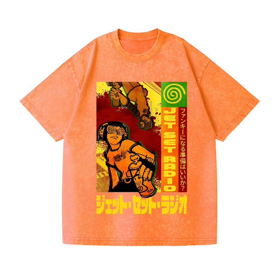 Jet Set Radio Vintage Wash Japanese Design T-Shirt
