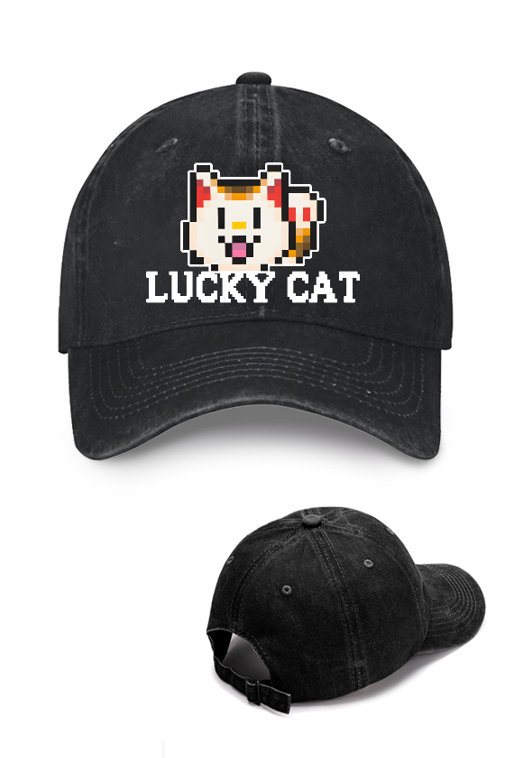TM Lucky Cat Vintage Cotton Cap