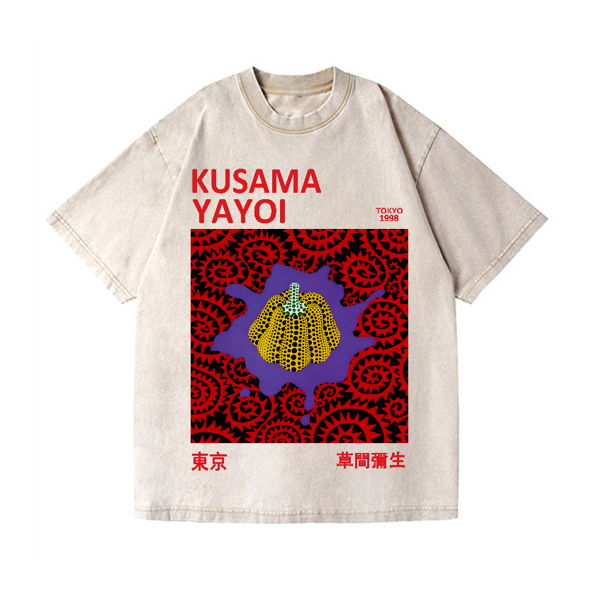 Yayoi Kusama Pumpkin Vintage Wash Japanese Design T-Shirt