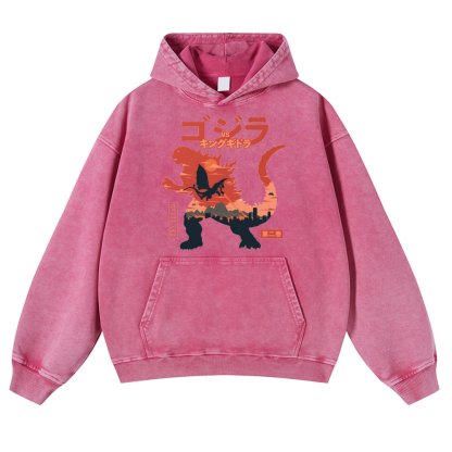 Kaiju Vintage Washed Thick Cotton Hoodie
