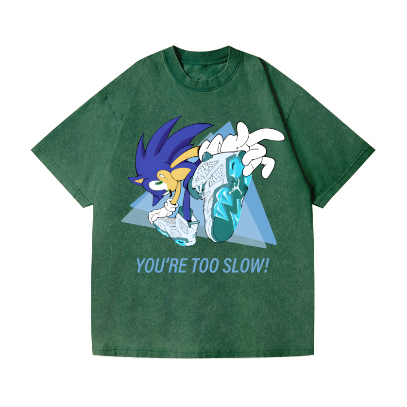Sonic Vintage Wash Japanese Design T-Shirt
