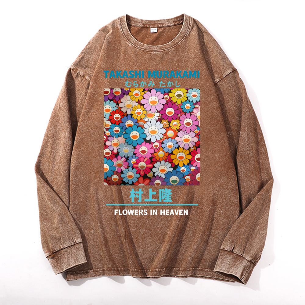 Sunflower TM Vintage Cotton Wash Crewneck Sweatshirt