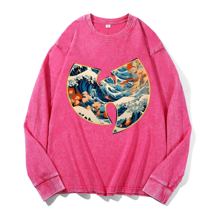 Wu Tang Vintage Cotton Wash Crewneck Sweatshirt