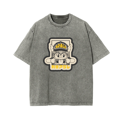 Arale Vintage Wash Japanese Design T-Shirt