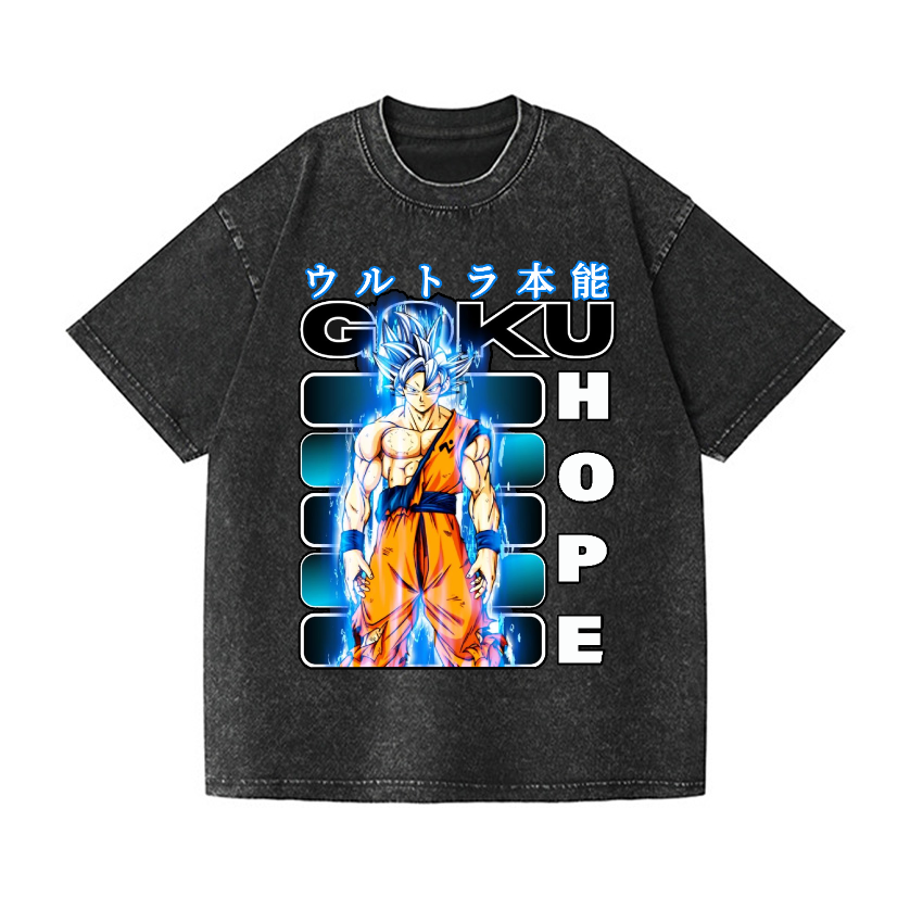 Dragon Ball Son Goku Vintage Wash Japanese Design T-Shirt