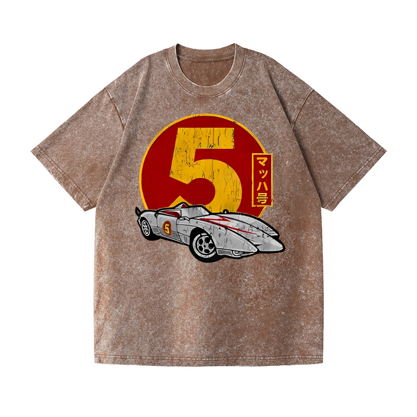 Speed Racer Mach GoGoGo Vintage Wash Japanese Design T-Shirt