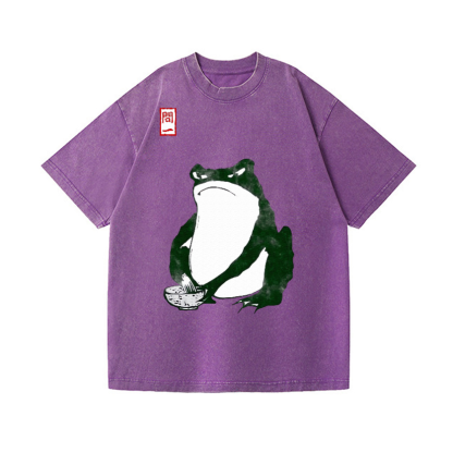 Matsumoto Hoji Frog Matcha Vintage Wash Japanese Design T-Shirt