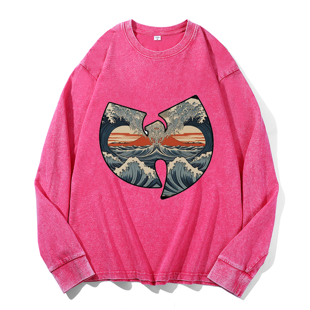 Wu Tang Vintage Cotton Wash Crewneck Sweatshirt