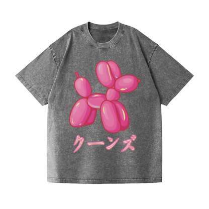 Balloon Dog Vintage Wash Japanese Design T-Shirt