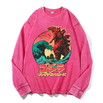 Kaiju Vintage Cotton Wash Crewneck Sweatshirt