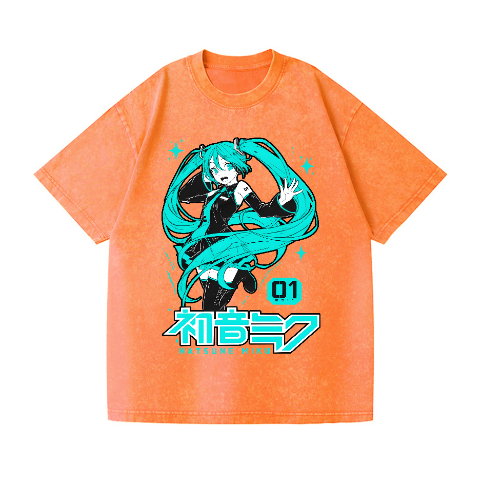 Hatsune Miku Vintage Wash Japanese Design T-Shirt