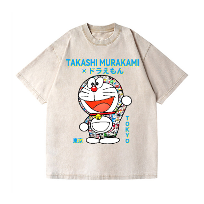 Japan Doraemon TM Vintage Wash Japanese Design T-Shirt