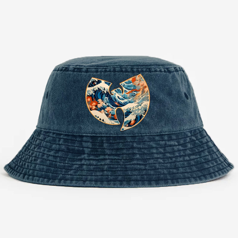The Great Wave Katsushika Hokusai Vintage 100% Cotton Bucket Hat